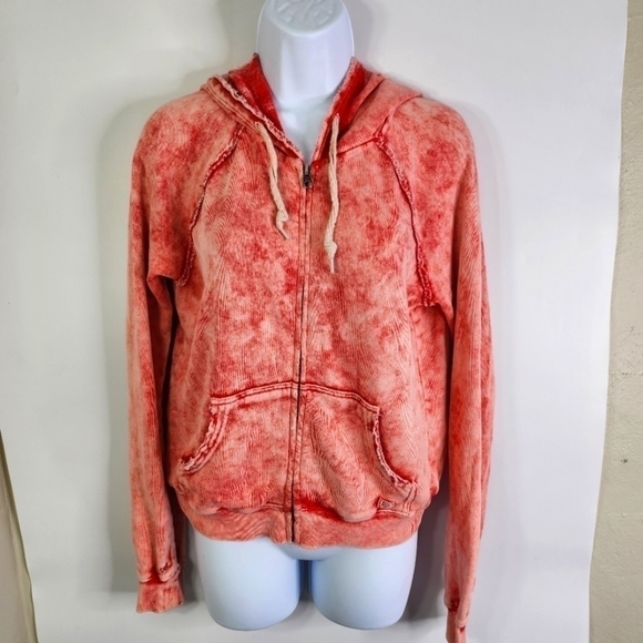 Billabong Hoodie Women's Small Pink Embroidered Logo Drawstring Long Sleeve - Picture 1 of 8